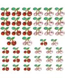 40pcs 3D Cherry Nail Charms Rhinestones - Pink/Red Gold 6mm/8mm - Cute Fruit Gems for DIY Manicure - Buy Online on GoSupps.com