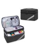 Trunab Black Storage Bag for Medical Care | First Aid Box for Emergency Medicine & Weekly Tablet Organizers | Ideal for Supplements - Buy Online on GoSupps.com