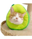 Mayumay Adjustable Cat Collar - Soft Healing Necker for Post-Surgery Recovery | Protective Cone for Kittens & Cats (Avocado Average Size) - Buy Online on GoSupps.com