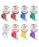 E-Concrete Edible Glitter - 8 Vibrant Colors for Food Drinks & Desserts | 3G/Bottle Edible Glitter Dust for Frosting Pies & Cupcakes - Buy Online on GoSupps.com