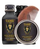 Beard Oil Conditioner 3-in-1 Set by Caveman | Tame Strengthen & Moisturize Your Beard with Oil Balm & Comb | Best Beard Care for Men - Buy Online on GoSupps.com