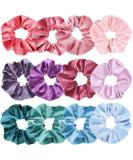 Kavya Hair Tie - 12 Soft Elastic Scrunchies for Girls & Women | Cute Purple Hair Accessories - Buy Online on GoSupps.com