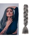 Gairyan Jumbo Braids Extensions - 60cm Ombre Synthetic Hair (Dark Gray) for Box Crochet Braids - 100g Braid Art - Buy Online on GoSupps.com