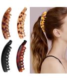 4 pieces tall banana hair clip vintage banana clasp ponytail hair clip thick hair banana clip thick hair for women and girls 4 multi colors c - Buy Online on GoSupps.com