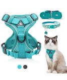 Fineasy Cat Dishes with Adjustable Leash - Outbreak-Proof Harness & Soft Cat Kitten Dog Breastware (Green S) | Shop Internationally - Buy Online on GoSupps.com