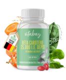VITABAY Beta Carotene Depot Capsules - 180 Vegan Softgels 25 000 I.E for Enhanced Tanning & Vitamin A Boost - Buy Online on GoSupps.com