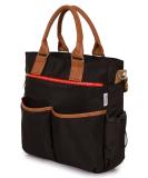 Babetta Baby Changing Bag - Durable Lightweight Luxury Stylish Satchel with Wipe Clean Fabric and Shoulder Strap + Changing Mat (Black) - Buy Online on GoSupps.com