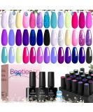 Beetles 23 Pcs Midnight Euphoria Gel Nail Polish Collection with Glitter Pink Shades - Soak Off, Top Coat, Base Coat & 6 Glitter Nail Brushes - Perfect Nails Gifts for Women & Girls - Buy Online on GoSupps.com