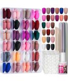 24 Packs 576PCS Matte Press on Nails Medium Length FANDAMEI - Full Cover Acrylic False Nails Kit with Nail Glue and File - Buy Online on GoSupps.com