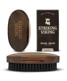 Striking Vikings Boar Bristle Beard Brush for Men - Ergonomic design Beard Brush made of Naturally Derived Beach Wood - Facial Hair Beard Brush for Men s Grooming & Beard Care - Buy Online on GoSupps.com