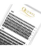 QUEWEL Individual Cluster Lashes - 240 Pieces 0.07C Curl DIY Eyelash Extensions (40D & 50D Mix 8-14mm) for Natural Look - Buy Online on GoSupps.com