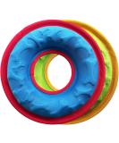 CAISHOW Dog Toy & Dog Ball Dog Disc 9 Inch Dog Frisbee Dog Flying Discs Training Toy Nylon Frisbee Apply To Throwing Catching Floats In Water & Safe Loading Food & Water (BLUE+GREEN) Z.BLUE+GREEN - Buy Online on GoSupps.com