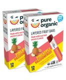 Pure Organic Layered Fruit Bars, Pineapple Passionfruit, Gluten Free, Vegan Fruit Snacks (24 Bars) - Buy Online on GoSupps.com