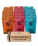Raging Bull Jerky Variety Box - 15 Bags, 3 Authentic American Flavors | High Protein, No MSG, Deliciously Tender - Buy Online on GoSupps.com