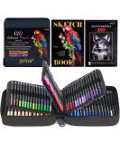 PRINA Art Supplies 120-Color Colored Pencils Set for Adults Coloring Books with Sketchbook, Professional Vibrant Artists Pencil for Drawing Sketching Blending Shading, Quality Soft Core Oil Based - Buy Online on GoSupps.com