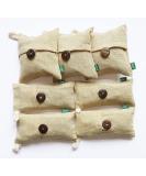 Naturally Dyed Canada-Made Bamboo Charcoal Air Purifying Bags - Set of 3 Large & 4 Small | Scent & Chemical-Free Odor Absorber - Buy Online on GoSupps.com