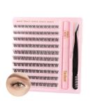 Poiuyoiu Single Eyelashes - D Curl Cluster Lashes Set with Glue & Tweezers | Natural 8-16mm Wispy Eyelash Extensions for Home Use - Buy Online on GoSupps.com