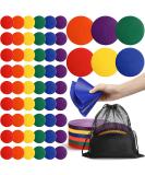 60 Pcs 9-inch Non-Slip Poly Vinyl Spot Markers for Soccer, Football, Basketball - Agility Training Cones for Gym, Dance, Classroom Org - Buy Online on GoSupps.com
