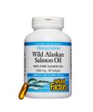 Natural Factors Wild Alaskan Salmon Oil 1000 mg - 90 Softgels | Omega-3 Supplements - Buy Online on GoSupps.com