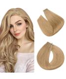 Elailite Tape In Extensions - 40pcs Real Human Hair - 30cm #27 Dark Blonde & Honey Blonde for Seamless Volume & Length - Buy Online on GoSupps.com