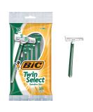 Bic Twin Select Sensitive Skin Disposable Shaver for Men, 10 Count (Pack of 3) - Gentle and Smooth Shave - Buy Online on GoSupps.com