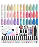 VANREESA Gel Nail Kit: 18 Colours with Lamp, Starter Set with Base, Top Coat & Nail Art. Perfect Gift for Women - 33 Pieces - Buy Online on GoSupps.com