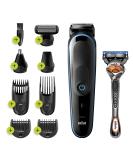 Braun MGK 5280 Men's Hair Clippers & Grooming Kit with Gillette Razor - Cordless & Rechargeable - Buy Online on GoSupps.com