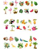 38 Stand Up TROPICAL Themed Edible Wafer Paper Cake Toppers Decorations - Buy Online on GoSupps.com
