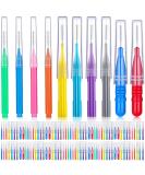 100-Piece Interdental Brush Set - Bright Colors Tooth Flossing Tools for Dental Hygiene | Toothpick Cleaners for Mouth Care - Buy Online on GoSupps.com