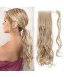 Tess 40 cm Ponytail Extension - Light Ash Brown & Bleached Blonde Braid | 90g Long Hair Extension for Effortless Style - Buy Online on GoSupps.com