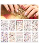 Kalolary 10 Leaves Christmas Nail Sticker Pullers - Self-Adhesive 3D Nail Art Water Transfer Decor for DIY Nail Design - Buy Online on GoSupps.com