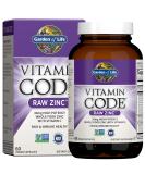 Garden of Life Vitamin Code RAW Zinc - 60 Capsules | Immune Support & Overall Health - Buy Online on GoSupps.com