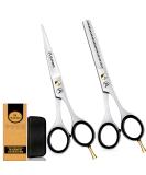 Asipro 6.5 Hair Cutting Scissors Set - Professional Salon Kit for Men Women & Pets | Includes Effilant Scissors & Case - Buy Online on GoSupps.com