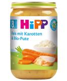 Hipp Rice with Carrots and Organic Turkey Pack of 6 (6 x 220 g) - Organic Rice with Carrots and Organic Turkey 220g - Buy Online on GoSupps.com