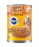 Pedigree Chopped Ground Dinner Wet Dog Food 22 oz. Cans (Pack of 12) - Chicken Flavor - Buy Online on GoSupps.com