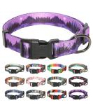 Shop Heele Purple Dog Collar for Small & Medium Dogs | Adjustable & Comfortable Patterned Collars for Puppies (XS: 21.6-28cm) - Buy Online on GoSupps.com