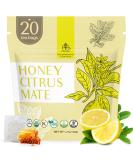 Palermo Organic Yerba Mate Tea Bags - Honey Citrus with Ginger & Turmeric | 20 Count | Energizing Antioxidant-Rich Vegan Gluten-Free - Buy Online on GoSupps.com
