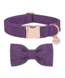 Dogwong Violet Dog Collar with Removable Fly - Adjustable Gift for Small to X-Large Dogs Perfect for Girls - Pack of 1 - Buy Online on GoSupps.com