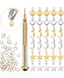PAGOW 71 PCS Dangle Nail Art Charm Jewelry Rings & Nail Piercing Tool Set for Acrylic Gels Decorations - 71 Count - Buy Online on GoSupps.com