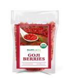 Healthworks Raw Goji Berries (8 oz) - Certified Organic, Sun-Dried, Keto, Vegan, Non-GMO - Ideal for Baking, Teas & Smoothies - Antioxidant Superfood - Buy Online on GoSupps.com