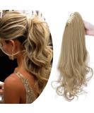 Shop 18 Clip-In Ponytail Extension - Heat Resistant Mid-Blonde Hair Braid - Realistic Smooth & Wavy Styles - Buy Online on GoSupps.com