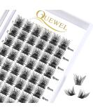 Quewel 16mm Individual Eyelashes Natural Matte Mega D Curl Segments for DIY Extensions | Fluffy & Lightweight | Perfect for Eye Makeup - Buy Online on GoSupps.com