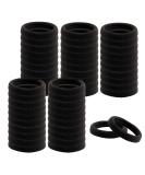 Nuoshen 100 Pcs Cotton Hair Ties for Women - Elastic Hair Bands for Thick, Heavy, and Curly Hair - Black Ponytail Holders - Buy Online on GoSupps.com
