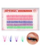 JIMIRE CL03 Colored Lash Clusters Individual Eyelashes - 100Pcs 14mm 3D Effect Pink Lashes for DIY Eyelash Extensions - CC Curl Wispy, Natural Look, Reusable Pack - 4 Colors - Buy Online on GoSupps.com
