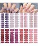 Gradient Purple and Pink Nail Polish Sticker Set - 112 Pieces Self-Adhesive Gel Nail Art Decals with Nail File for Women and Girls - Buy Online on GoSupps.com