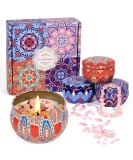 Luxury Scented Candles Gift Set for Women - 4 Natural Soy Wax Aromatherapy Candles with Crystals for Stress Relief & Relaxation - Perfect Birthday Gift for Yoga & Spa - Buy Online on GoSupps.com