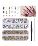 3120-Piece AB Nail Art Rhinestone Kit by EBANKU - Shiny Gems for Nail DIY Crafts - Buy Online on GoSupps.com