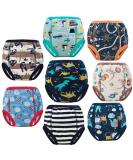 MooMoo Baby 8 Packs Potty Training Underwear Cotton Absorbent Training Pants for Toddler Baby 2-6T Dino 3T (Pack of 8) - Buy Online on GoSupps.com