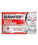 Sudafed PE Maximum Strength Non-Drowsy Decongestant Tablets - 36 ct | Effective Sinus Congestion Relief | International Shipping Available - Buy Online on GoSupps.com