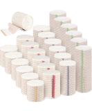 24 Pack Elastic Compression Bandage Wrap Set for Sports and Medical Recovery - Buy Online on GoSupps.com